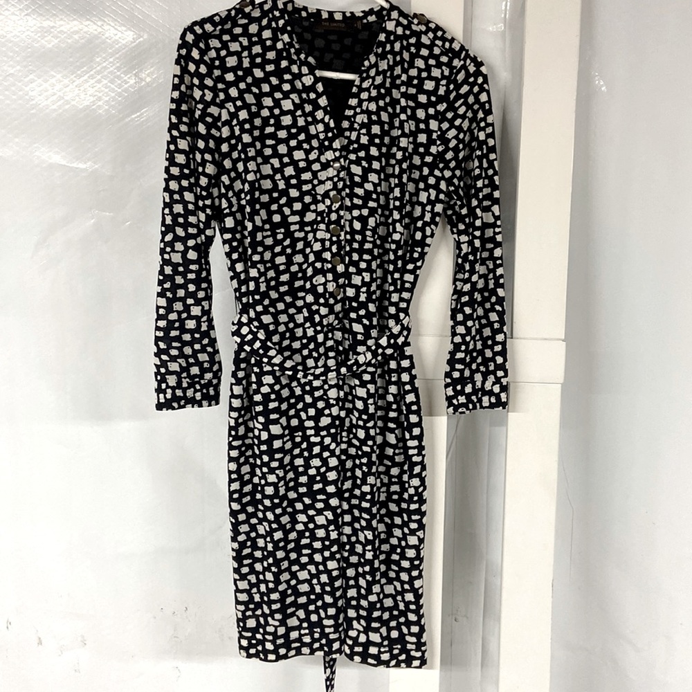 The Limited dress, Size small, black and white with belt.